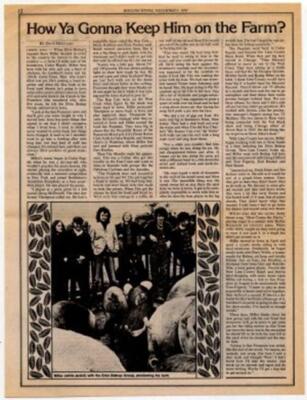 Steve Miller Elvin Bishop Interview/article 1974 RS-TREQ