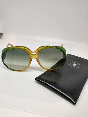 VINTAGE- OPTYL PLAYBOY SUNGLASSES VINTAGE OPTYL PLAYBOY 4528 OVERSIZED TRANSLUCENT ORANGE  main image 4