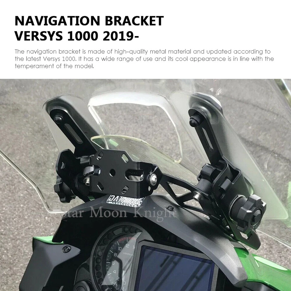 Soporte de navegación GPS para Kawasaki Versys 1000 Versys1000 2019-2020 aluminio Foto 3 de 4