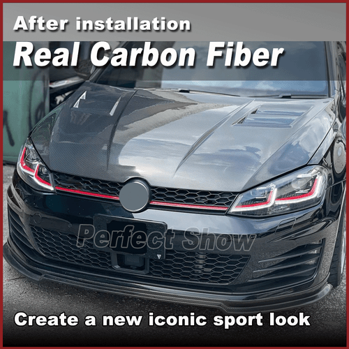 Adatto per VW Golf 7 MK7 GTI R 2014-17 carbonio cofano motore engine cofano - Foto 4 di 15