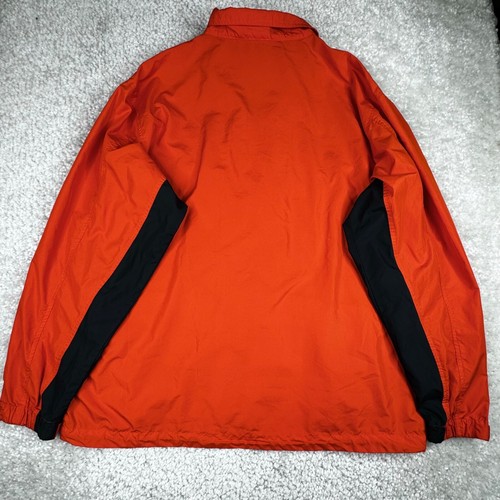 Vintage Nike Jacket Mens XL Orange Full Zip Windbreaker Track Jacket Pocket - Picture 2 of 9