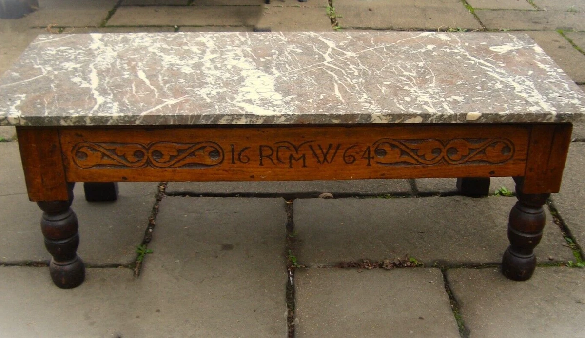 Antique marble sale top coffee table