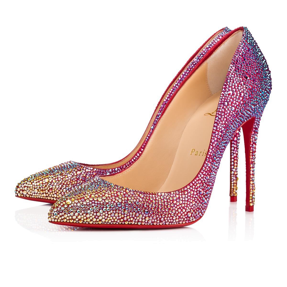 CHRISTIAN LOUBOUTIN Pigalle Follies Strass Degrade 100 mm 6 (36) EXCLUSIVE | eBay