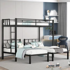 Triple Bed twin size bunk bed,can be separated into 3 twin beds modern Bed frame