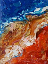 Original Art, Painting Abstract, Art Impasto, painting Bright emotions of desire