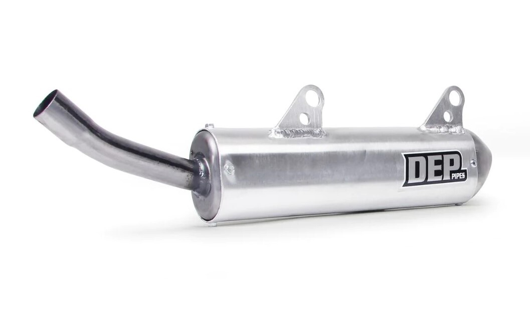 Silencieux d'échappement Enduro Suzuki RM 250 '06 en aluminium brossé renforcé