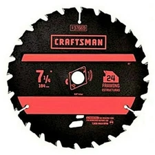 CRAFTSMAN Carbide Circular Saw Blade 7 1/4 Inch 24T Framing CHN 37669