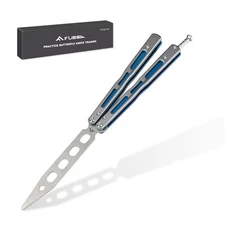 FLISSA Butterfly Balisong Trainer Smooth Practice Alu Handle No Offensive Blade