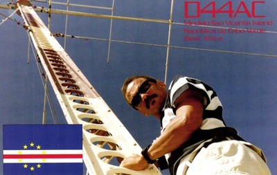 Mindelo Sao Vicente Island Cabo Verde Africa D44AC QSL Radio Postcard