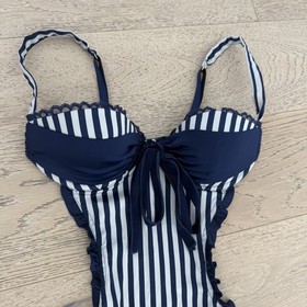 Rare Archival Victoria's Secret Sexy Little Things Navy Sailor Striped Lingerie