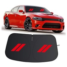 Windshield Sun Shade for Dodge Charger 2011-2024, 300T Silver Sun For 2011-2024