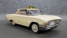 1961 Buick LeSabre Taxi Tin Litho Friction Toy Car Works Good Nice