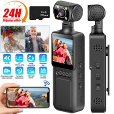 32G Mini 4K UHD Camera WiFi Video Recorder Sports DVR Vlog Body Cam Night Vision