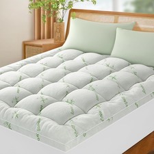 3" Queen Mattress Topper - Extra Firm Bamboo Pillow Top, Deep Pocket 60"x80