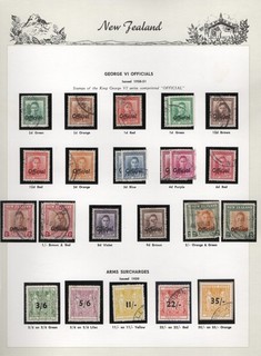 NEW ZEALAND BOB POSTAL FISCAL STAMPS OFFICIALS USED 1654