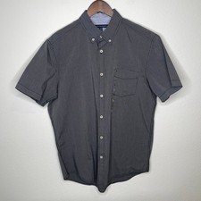 Tommy Hilfiger Classic Fit Short Sleeve Button Down Shirt Men  s L Pinstripe NWT