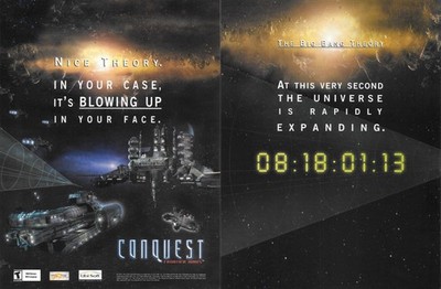 Conquest Frontier Wars PC Game 2 Page Vintage 2001 Original Print Ad Poster