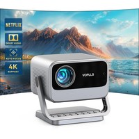 【Officially-Licensed APP & Auto Focus & Keystone】Mini Smart 4K Projector,