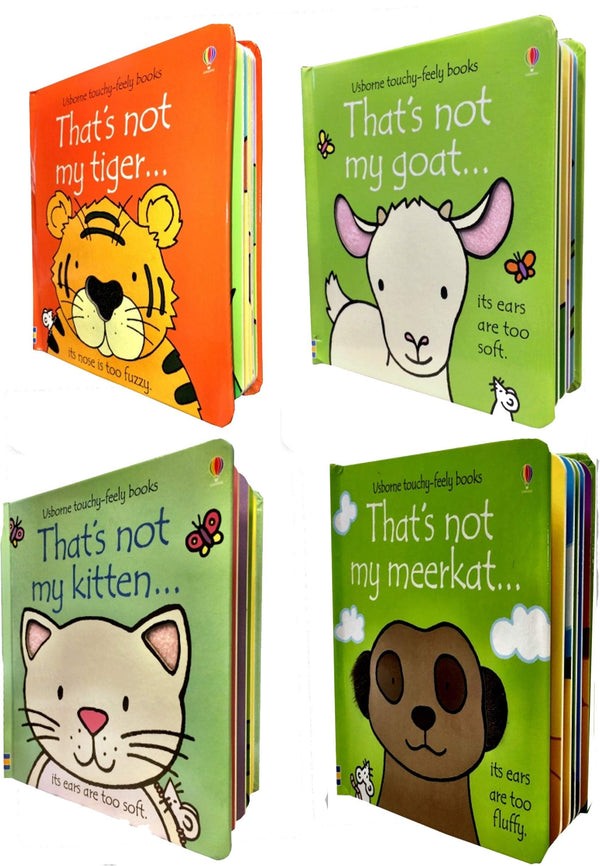Thats Not My Touchy-Feely 4 Board Books Set Kitten, Goat, Tiger, Meerkat | Fiona - Image 6