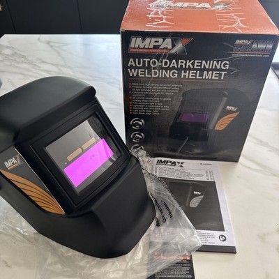 Impax Automatik Schweißhelm IM-ACC-AWH Unisex schwarz solarbetriebene Maske