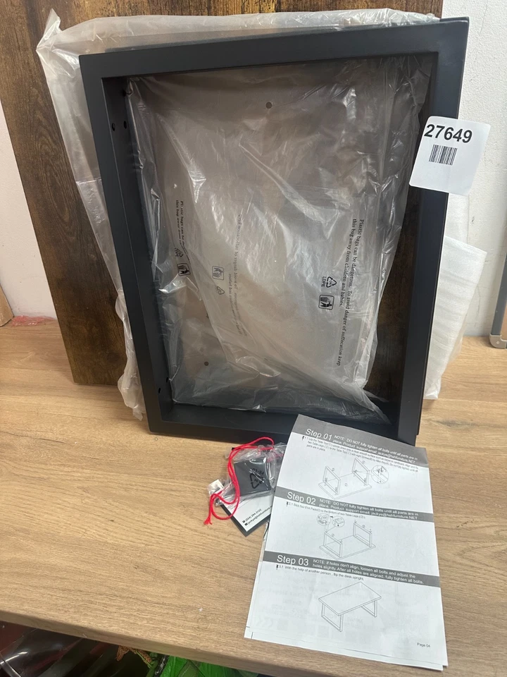 IBF Rustic Living Room Table, Simple Industrial Rectangle Coffee Table - Image 4 of 4