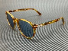 PERSOL PO3152S 904356 Striped Brown Round Men's 52 mm Sunglasses