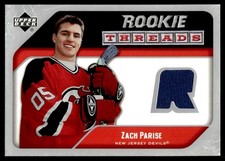 2005-06 Upper Deck Rookie Threads Jersey Zach Parise RC #RT-ZP
