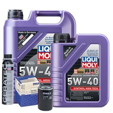 Motoröl 5W40 LIQUI MOLY Synthoil High Tech 6L+MAHLE Ölfilter +Cera Tec