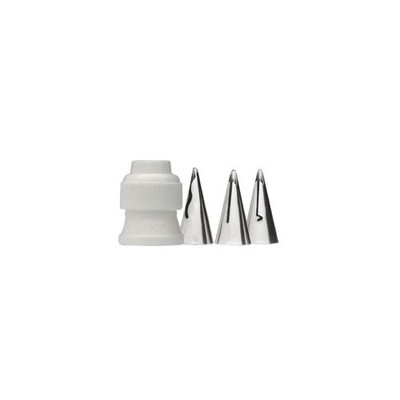 Kuchen Glasur Düsen Cupcake Spritzspitzen Ateco 4 Stück Rüsche Set Sugarcraft