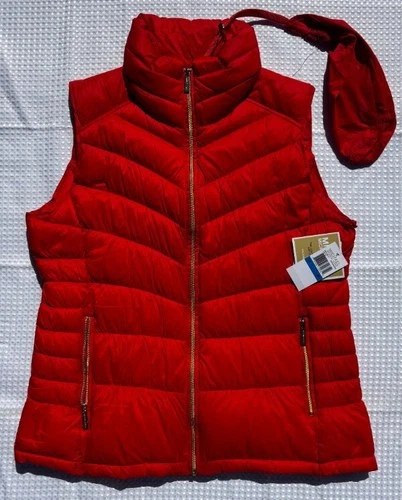 NEW $150 Michael Kors US XL Grenadine Down Jacket Quilted Travel Vest Packable!