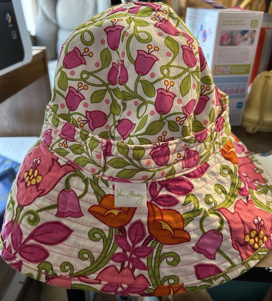 Sombrero de Playa Vera Bradley Sun Gran Tamaño Floral Colorido Lilli Bell Cubo Verano Foto 3 de 3