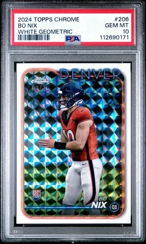 2024 Topps Chrome BO NIX White Geometric 2/15 RC Card PSA 10 GEM MINT Rare POP 4