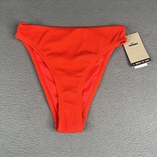 Nike Swim Bikini Bottom Womens Small Move To Zero NESSD234 Textured Eco Swimwear