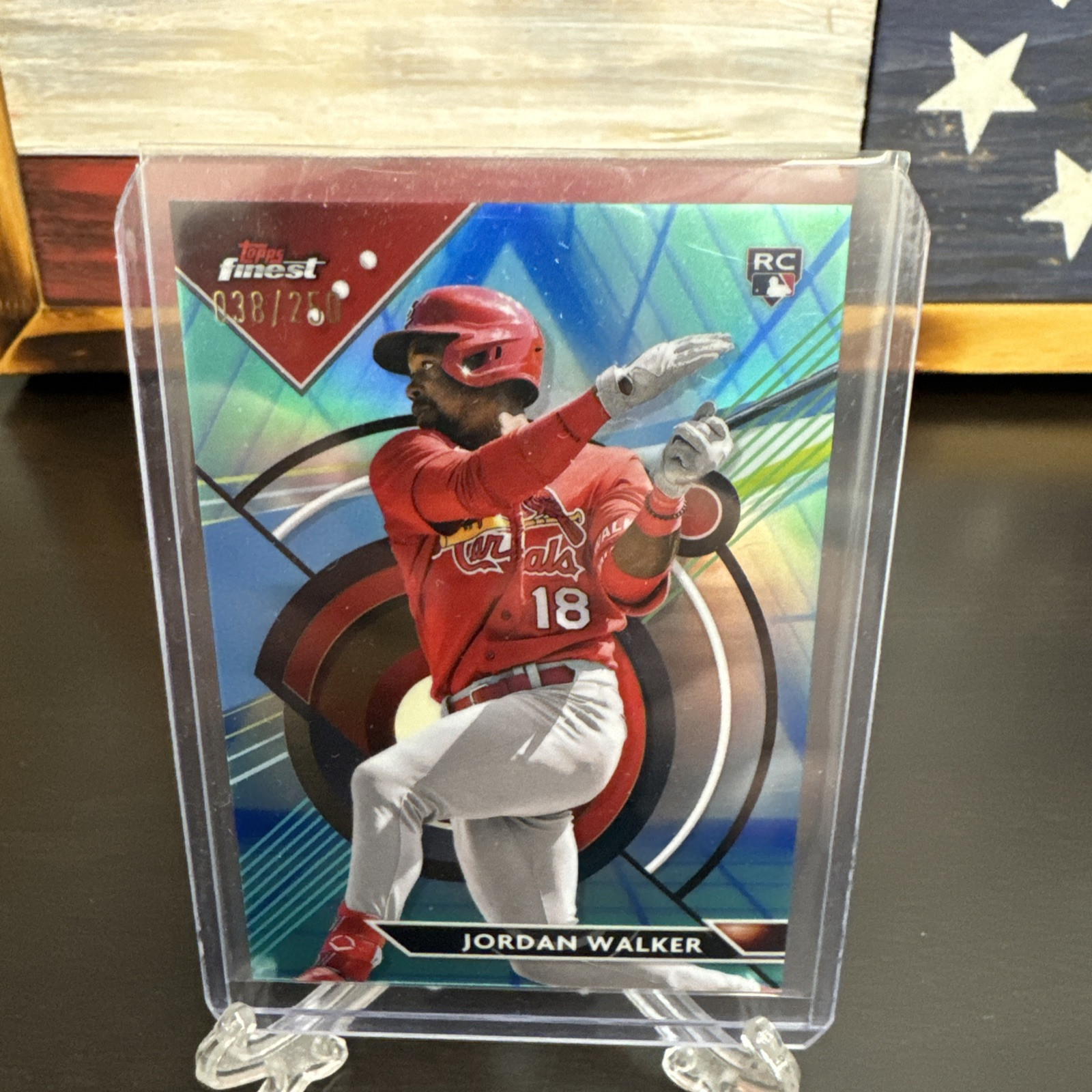 2023 Topps Finest - Blue/Aqua Vapor Refractor #60 Jordan Walker /250 (RC)