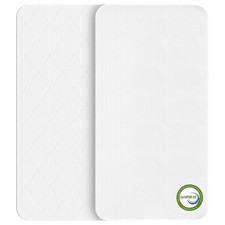 47x23.6 Rectangle Bedside Bassinet Mattress: 2" Thick Dual Side Gel Memory Fo...