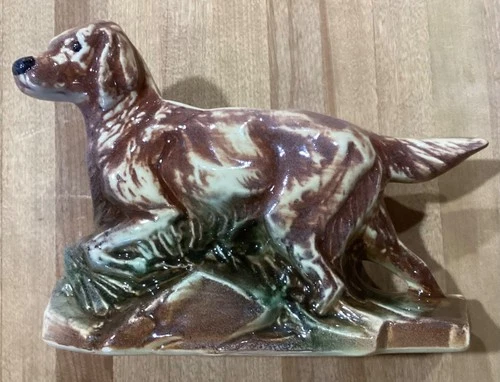 McCoy Brown Setter Bird Dog Planter Vase Pottery