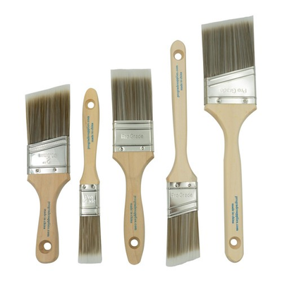 #ad #ad Pro Grade Paint Brushes 5 Piece Flat amp; Angle Brushes for Latex Oil Paints $11.98