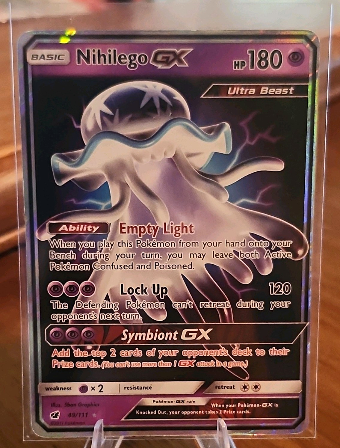 The Pokémon Company Nihilego GX Holo Ultra Rare 49/111 180 HP English 2017