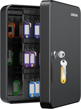 100 Position Key Cabinet with Key Lock Wall Mounted Black Security Storage Box S