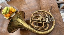 Brass 3 Valve French Horn With Mouthpiece And Soft Case