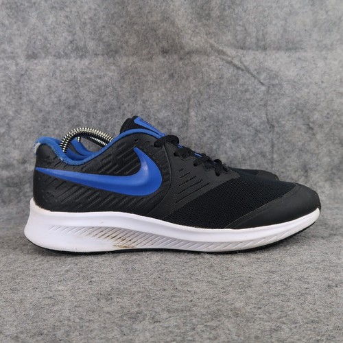 Nike Shoes Big Kids 6.5 Athletic Trainers Star Runner 2.0 Black Blue Sneaker - Picture 2 of 14