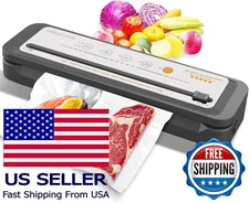 Compact Powerful Vacuum Sealer Machine - Silver, Food Preservation System