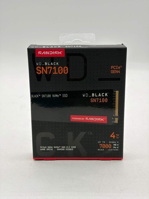 SanDisk 4TB WD BLACK SN7100 NVMe PCIe 4.0 M.2 Gen4 SSD 7000MB/s Black
