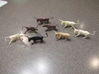 8 VINTAGE MARX CATTLE DRIVE PLAYSET STEERS 1970'S