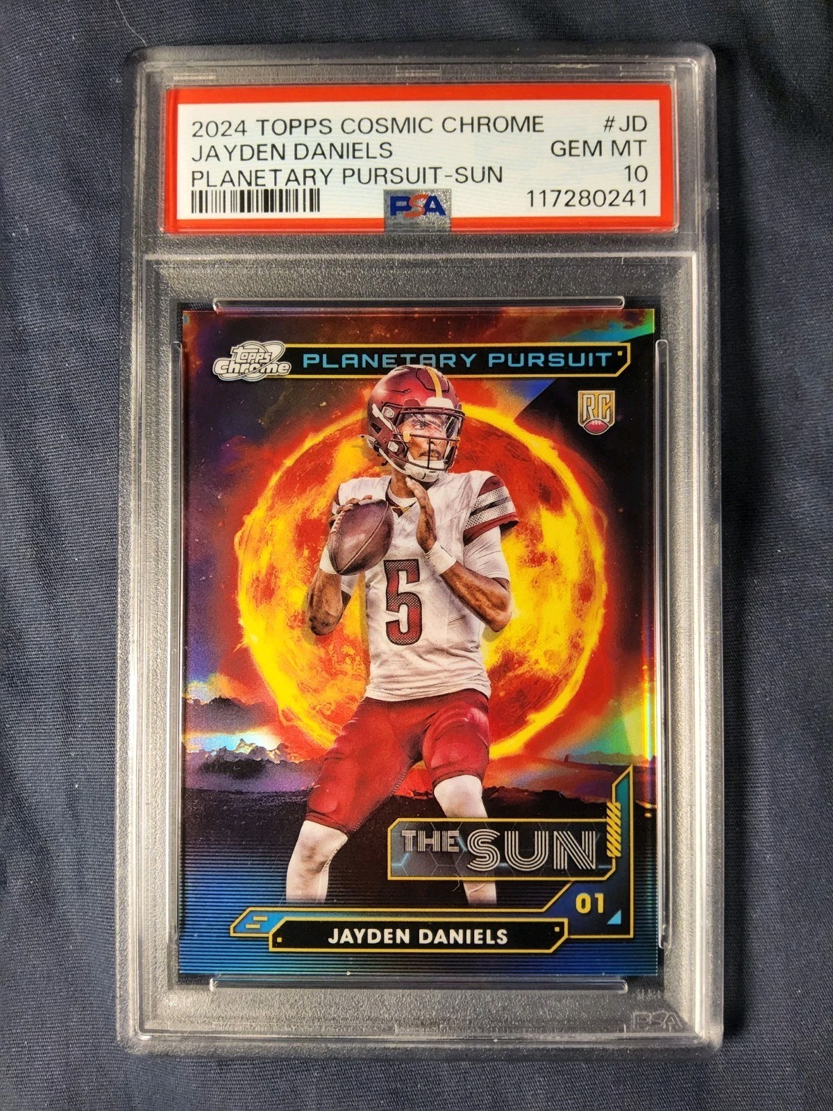 Jayden Daniels Topps Cosmic Chrome Planetary Pursuit #JD Sun