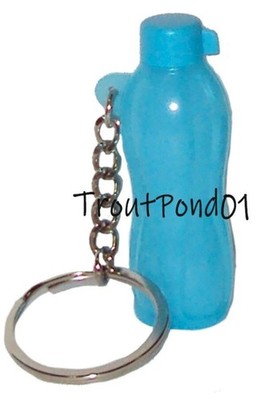 Tupperware Keychain Gadgets Eco Bottle Aqua Blue Mini Key Chain New