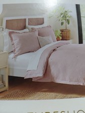 Threshold Duvet Cover Set Cotton Linen Chambray King Size 3 Pcs Terracotta