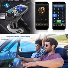 Auto Hands Free Wireless Car AUX Audio Receiver FM Adapter USB Charger