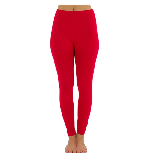 Women's Solid New Winter Thick Warm Fleece Lined Thermal Stretchy Leggings Pants - Picture 24 of 34
