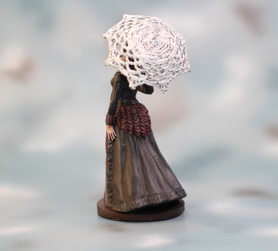 ⭐Estatuilla 3D miniatura coleccionable de niña gótica. Plástico 54mm 1/32 PINTADO⭐ Foto 4 de 4